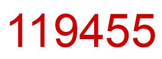 Number 119455 red image