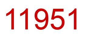 Number 11951 red image