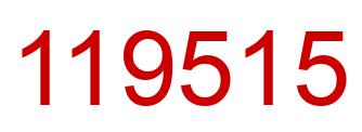 Number 119515 red image