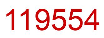 Number 119554 red image