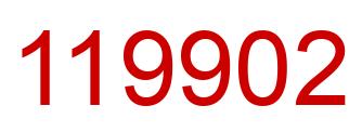 Number 119902 red image