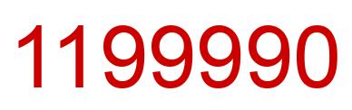Number 1199990 red image