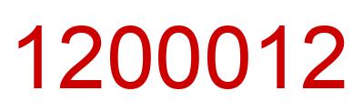 Number 1200012 red image