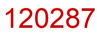 Number 120287 red image