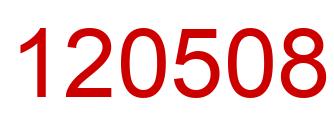 Number 120508 red image