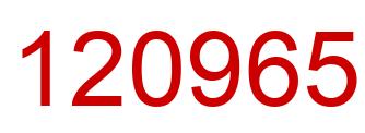 Number 120965 red image