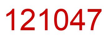 Number 121047 red image