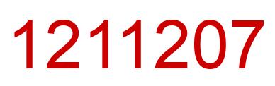 Number 1211207 red image