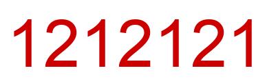 Number 1212121 red image