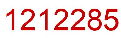 Number 1212285 red image