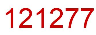 Number 121277 red image