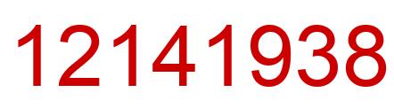 Number 12141938 red image