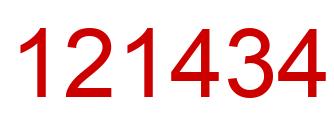 Number 121434 red image