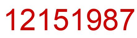 Number 12151987 red image