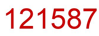 Number 121587 red image