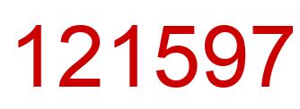 Number 121597 red image