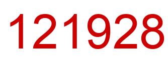 Number 121928 red image