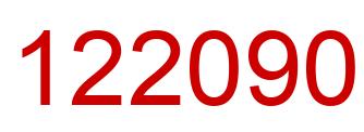 Number 122090 red image