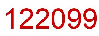 Número 122099 imagen rojo