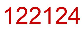 Number 122124 red image