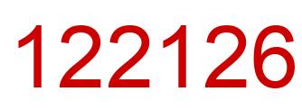 Number 122126 red image