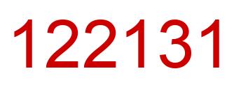 Number 122131 red image