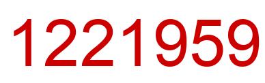 Número 1221959 imagen rojo