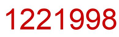 Number 1221998 red image