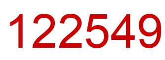 Number 122549 red image