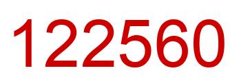Number 122560 red image