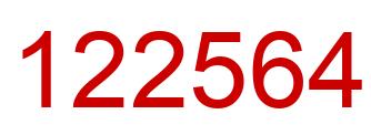 Number 122564 red image