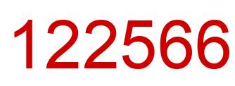 Number 122566 red image