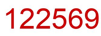 Number 122569 red image