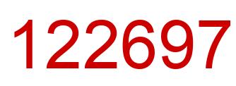 Number 122697 red image