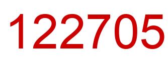 Number 122705 red image