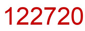 Number 122720 red image