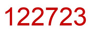 Number 122723 red image
