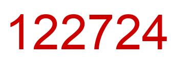 Número 122724 imagen rojo