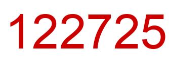 Número 122725 imagen rojo