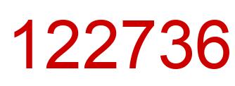 Número 122736 imagen rojo