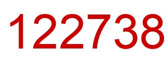 Number 122738 red image