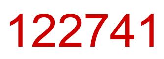 Number 122741 red image