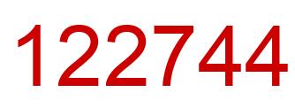 Number 122744 red image