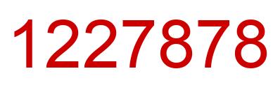 Number 1227878 red image