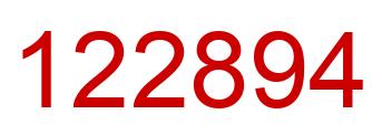 Number 122894 red image
