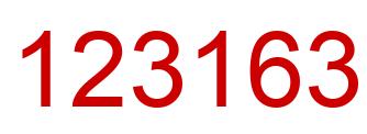 Number 123163 red image