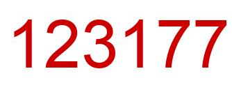 Number 123177 red image