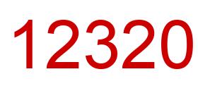 Number 12320 red image