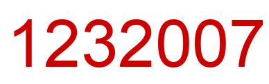 Number 1232007 red image