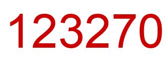 Number 123270 red image
